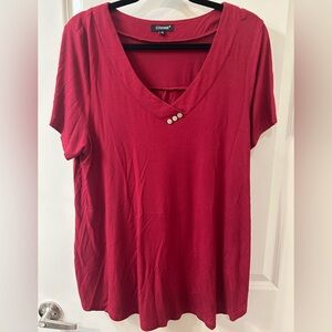 Elegant Red Women's Top